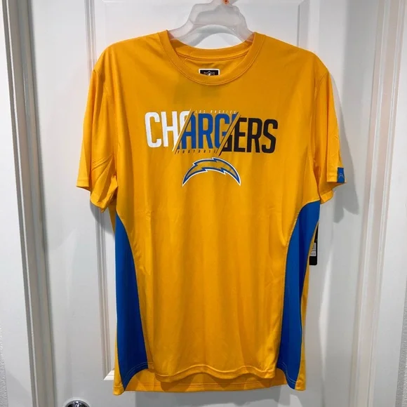 New los angeles chargers NFL team apparel yellow mens t-shirt size XL training - Picture 1 of 6